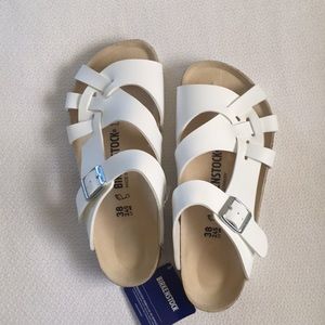 Birkenstock white Pisa sandals